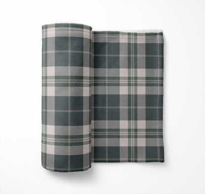 Tartan Block Velveteen Fleece Blanket