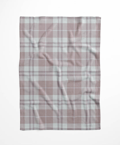 Tartan Block Velveteen Fleece Blanket