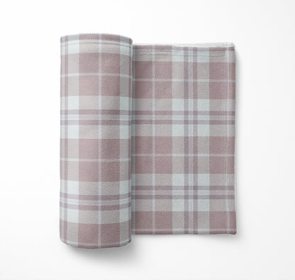 Tartan Block Velveteen Fleece Blanket