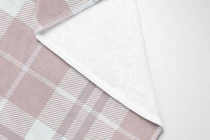 Tartan Block Velveteen Fleece Blanket
