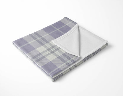 Tartan Block Velveteen Fleece Blanket