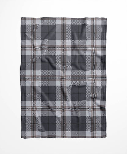 Tartan Block Velveteen Fleece Blanket