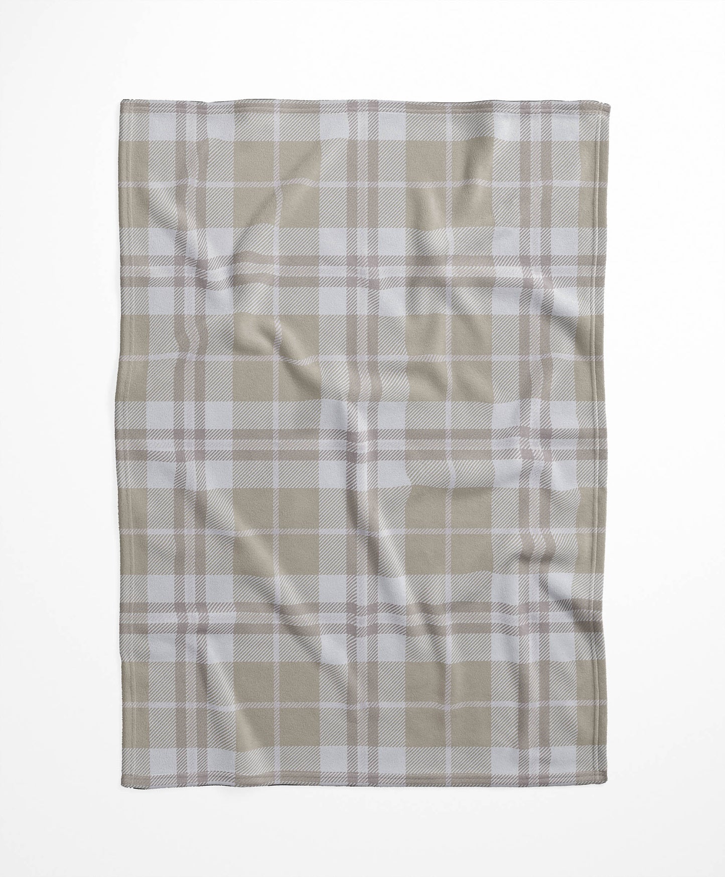Tartan Block Velveteen Fleece Blanket