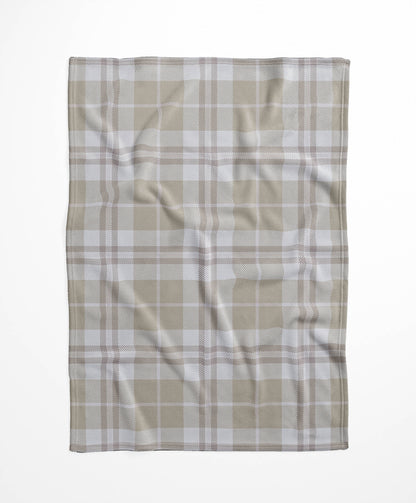 Tartan Block Velveteen Fleece Blanket