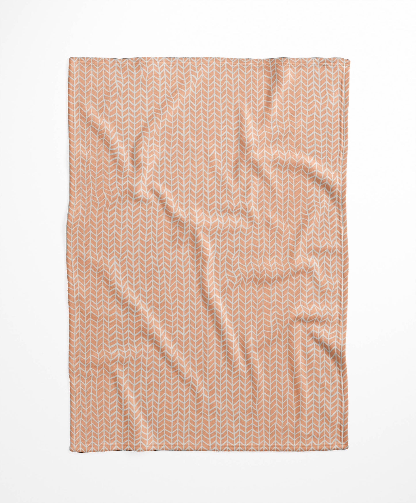 Chevron Feather Velveteen Fleece Blanket