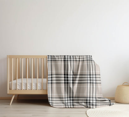 Christopher Plaid Velveteen Fleece Blanket