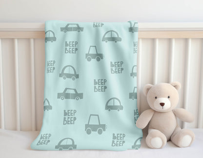Beep Velveteen Fleece Blanket