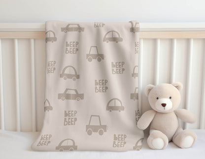 Beep Velveteen Fleece Blanket