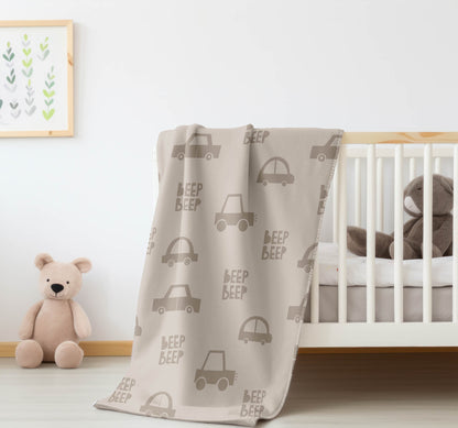 Beep Velveteen Fleece Blanket