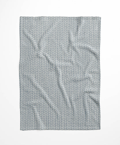 Chevron Feather Velveteen Fleece Blanket