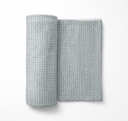 Chevron Feather Velveteen Fleece Blanket