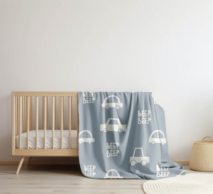 Beep Velveteen Fleece Blanket