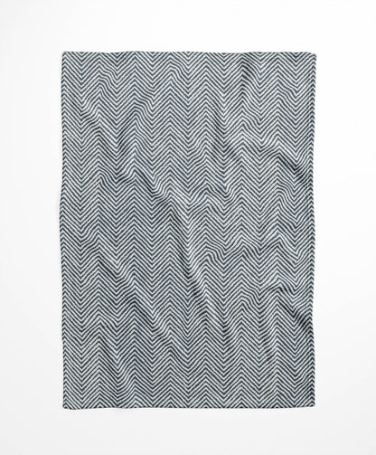Chevron Groove Velveteen Fleece Blanket