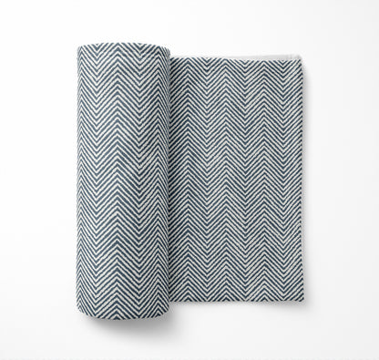 Chevron Groove Velveteen Fleece Blanket