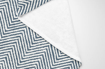 Chevron Groove Velveteen Fleece Blanket