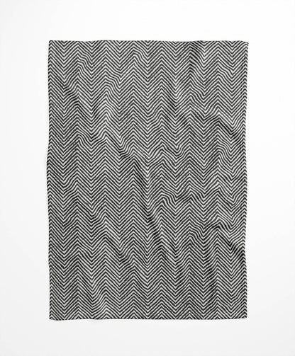 Chevron Groove Velveteen Fleece Blanket