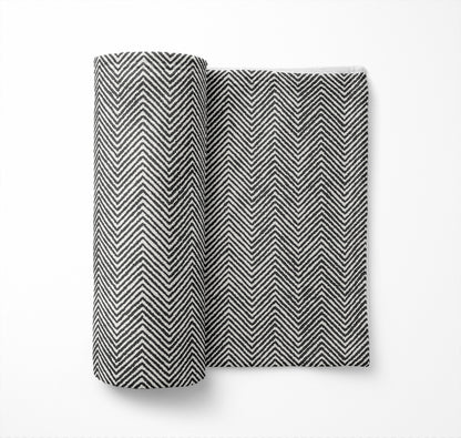 Chevron Groove Velveteen Fleece Blanket