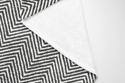 Chevron Groove Velveteen Fleece Blanket