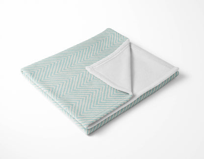 Chevron Groove Velveteen Fleece Blanket