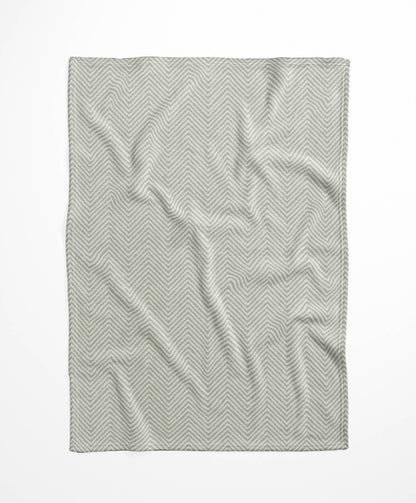 Chevron Groove Velveteen Fleece Blanket