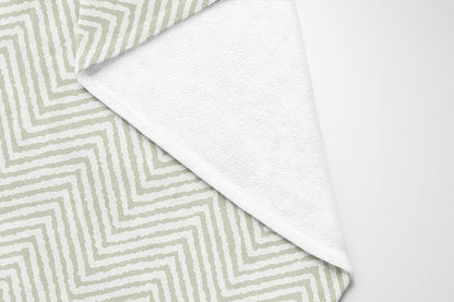 Chevron Groove Velveteen Fleece Blanket