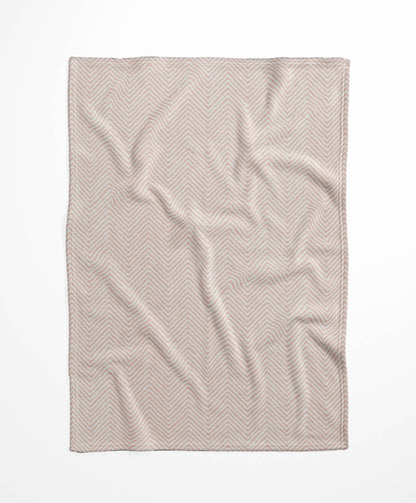 Chevron Groove Velveteen Fleece Blanket
