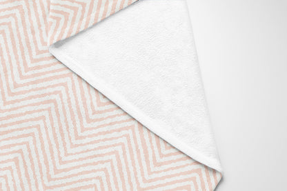 Chevron Groove Velveteen Fleece Blanket
