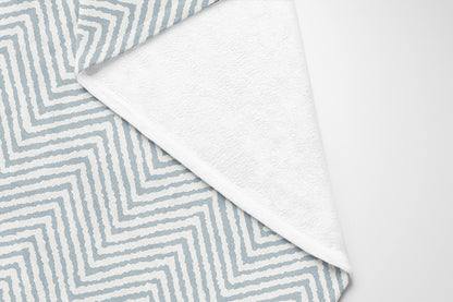 Chevron Groove Velveteen Fleece Blanket