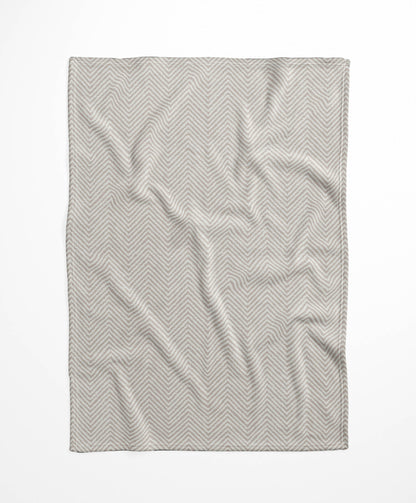 Chevron Groove Velveteen Fleece Blanket