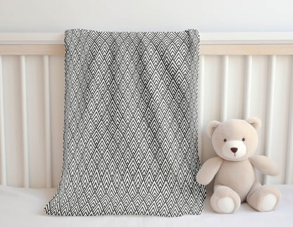 Chevron Spike Velveteen Fleece Blanket