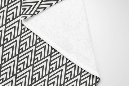 Chevron Spike Velveteen Fleece Blanket