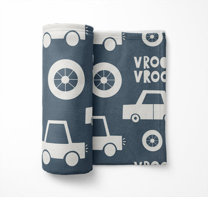 Vroom vroom Velveteen Fleece Blanket