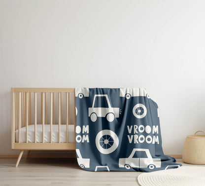 Vroom vroom Velveteen Fleece Blanket