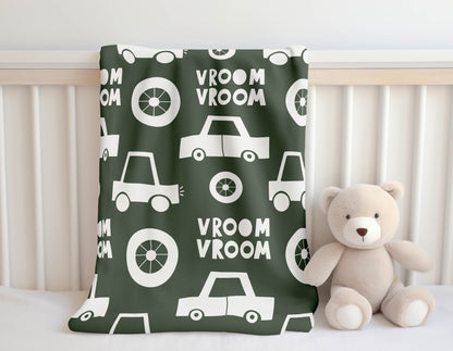 Vroom vroom Velveteen Fleece Blanket
