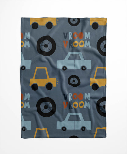 Vroom vroom Velveteen Fleece Blanket