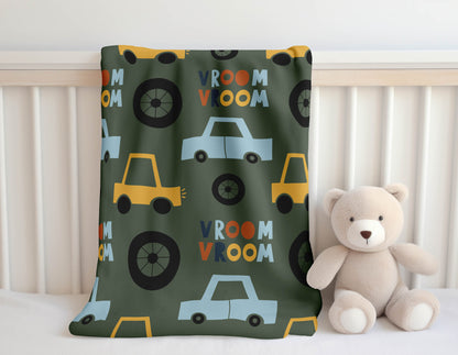 Vroom vroom Velveteen Fleece Blanket