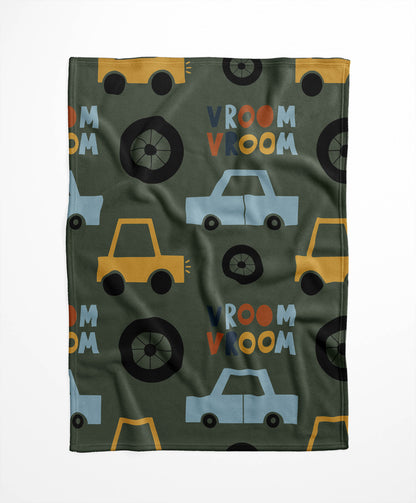 Vroom vroom Velveteen Fleece Blanket