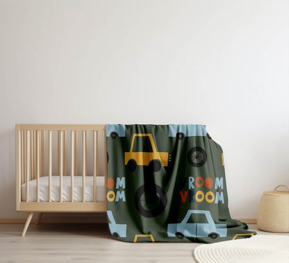Vroom vroom Velveteen Fleece Blanket