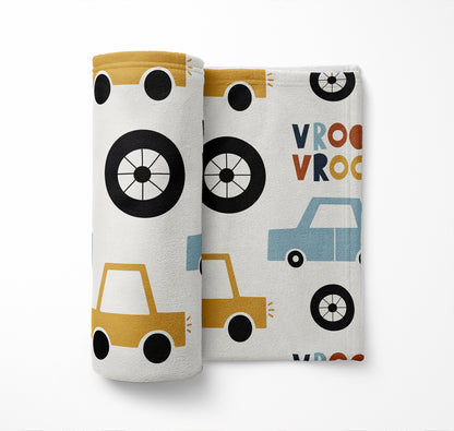 Vroom vroom Velveteen Fleece Blanket