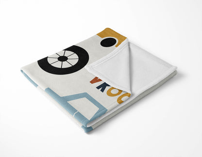 Vroom vroom Velveteen Fleece Blanket