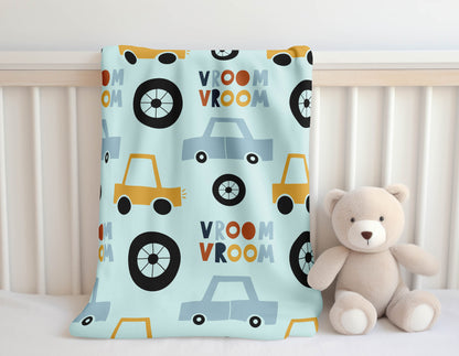 Vroom vroom Velveteen Fleece Blanket