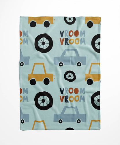 Vroom vroom Velveteen Fleece Blanket