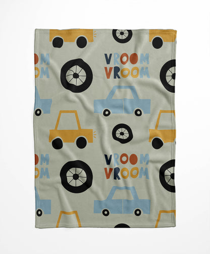Vroom vroom Velveteen Fleece Blanket