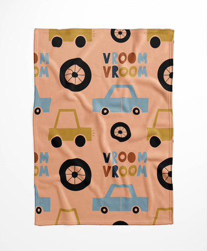 Vroom vroom Velveteen Fleece Blanket