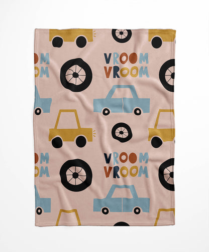 Vroom vroom Velveteen Fleece Blanket