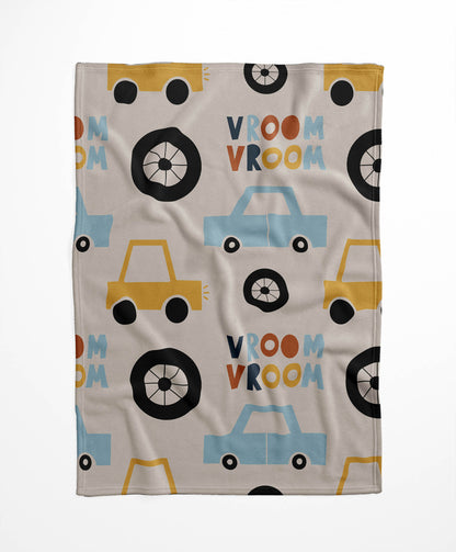 Vroom vroom Velveteen Fleece Blanket