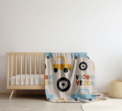 Vroom vroom Velveteen Fleece Blanket