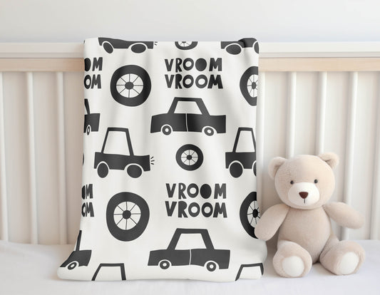 Vroom vroom Velveteen Fleece Blanket