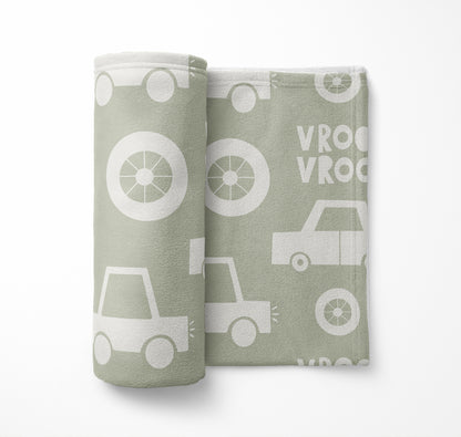 Vroom vroom Velveteen Fleece Blanket