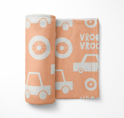 Vroom vroom Velveteen Fleece Blanket